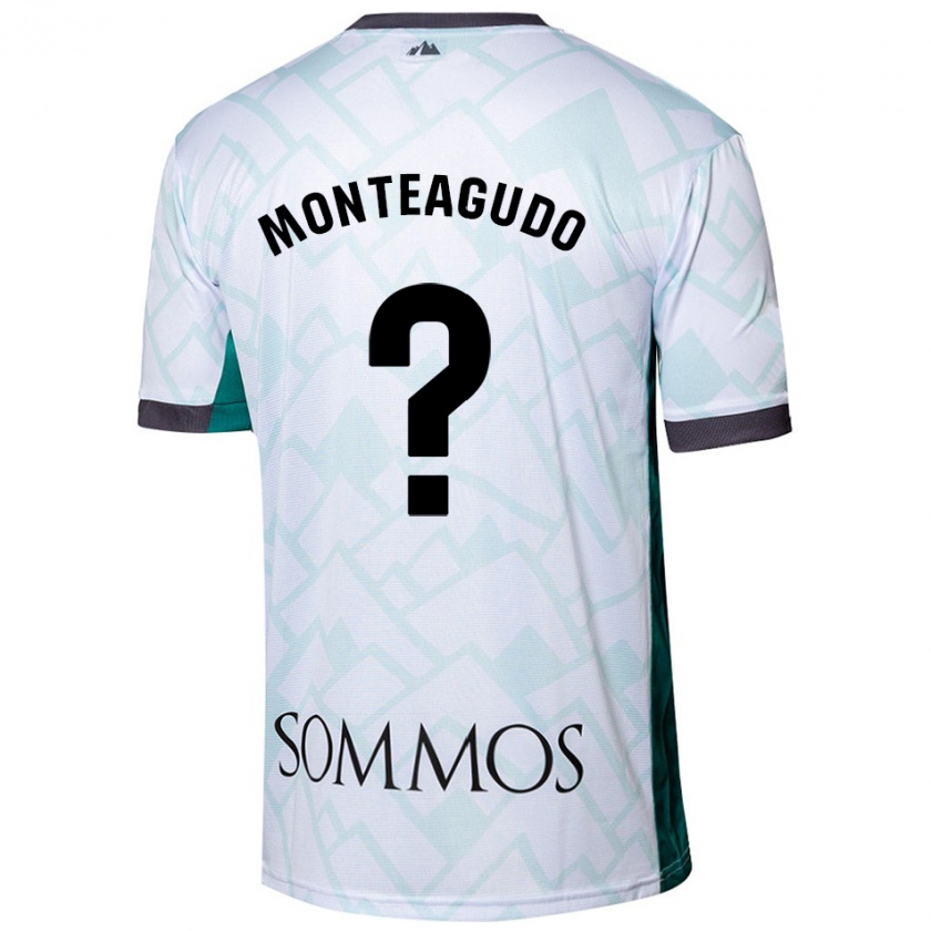 Kandiny Niño Camiseta Miguel Monteagudo #0 Blanco Verde 2ª Equipación 2024/25 La Camisa Chile