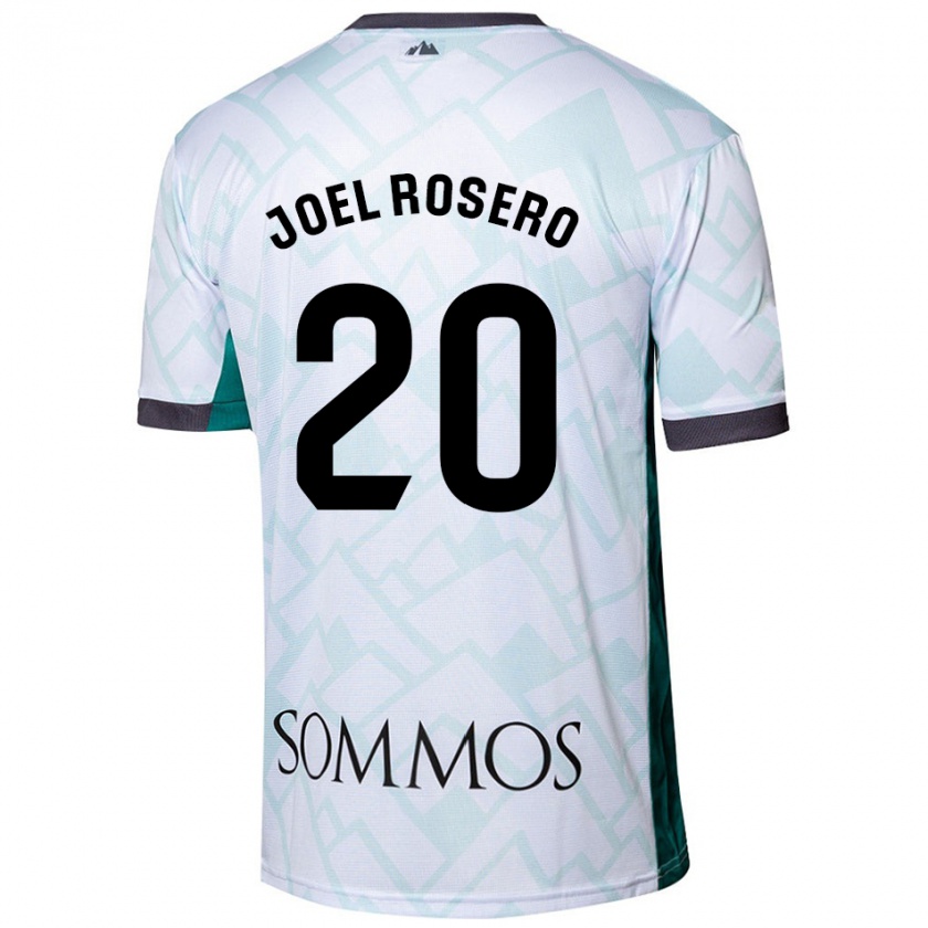 Kandiny Niño Camiseta Alexis Joel Rosero #20 Blanco Verde 2ª Equipación 2024/25 La Camisa Chile