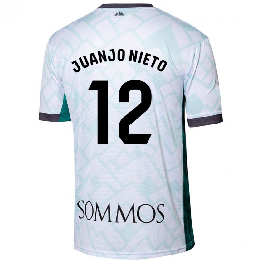 Kandiny Niño Camiseta Juanjo Nieto #12 Blanco Verde 2ª Equipación 2024/25 La Camisa Chile