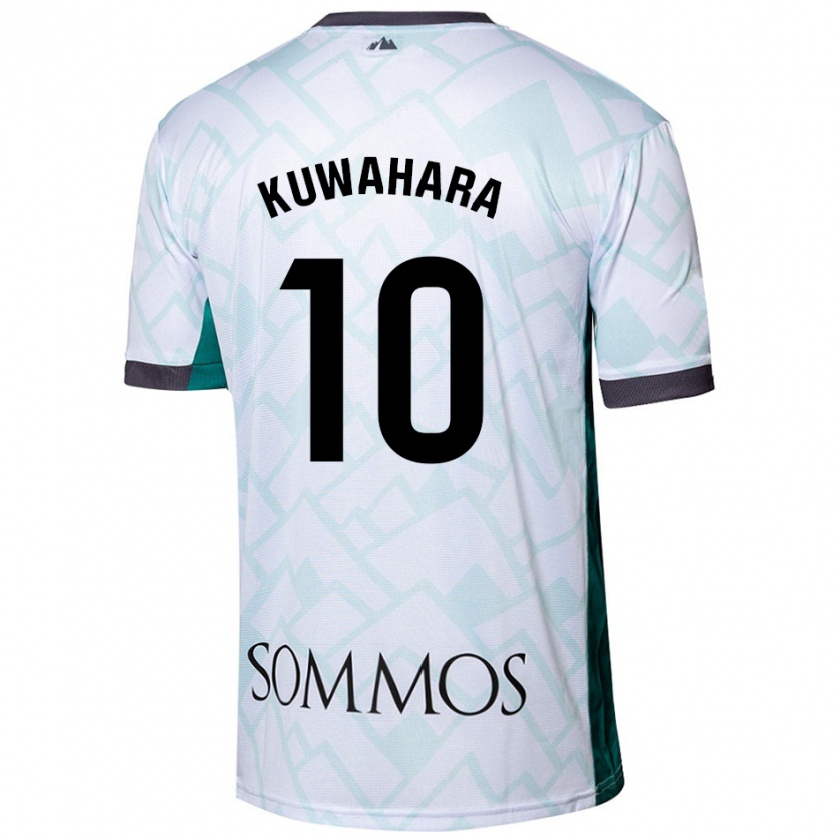 Kandiny Niño Camiseta Akane Kuwahara #10 Blanco Verde 2ª Equipación 2024/25 La Camisa Chile