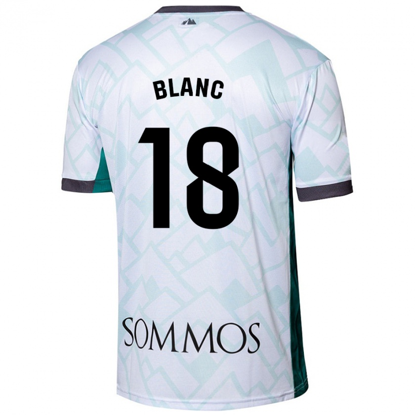 Kandiny Niño Camiseta Laia Blanc #18 Blanco Verde 2ª Equipación 2024/25 La Camisa Chile