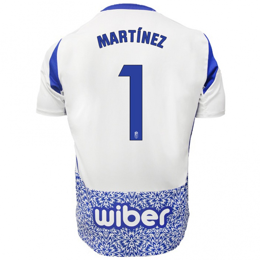 Kandiny Niño Camiseta Marc Martínez #1 Blanco Azul 2ª Equipación 2024/25 La Camisa Chile