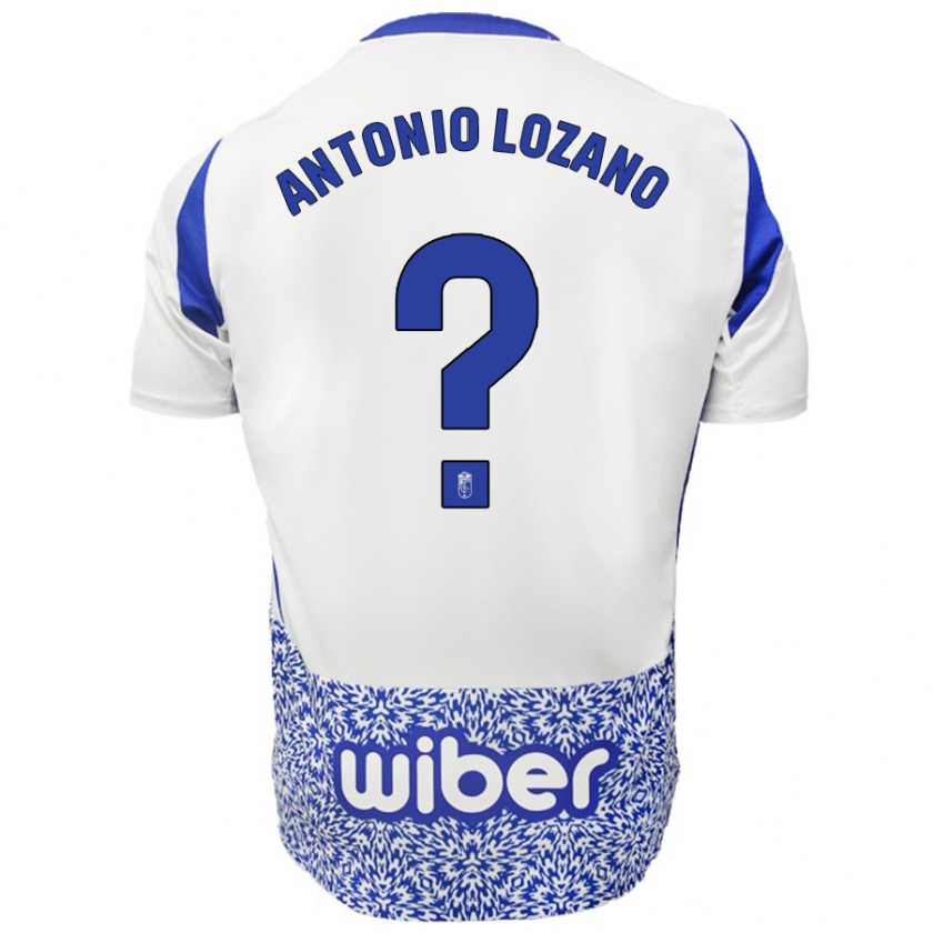 Kandiny Niño Camiseta José Antonio Lozano #0 Blanco Azul 2ª Equipación 2024/25 La Camisa Chile