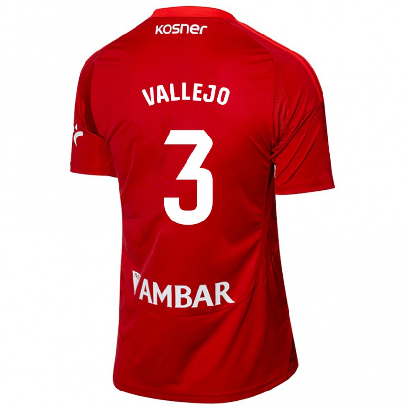 Kandiny Niño Camiseta Jaime Vallejo #3 Blanco Azul 2ª Equipación 2024/25 La Camisa Chile