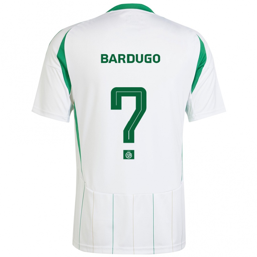 Kandiny Niño Camiseta Ariel Bardugo #0 Blanco Verde 2ª Equipación 2024/25 La Camisa Chile