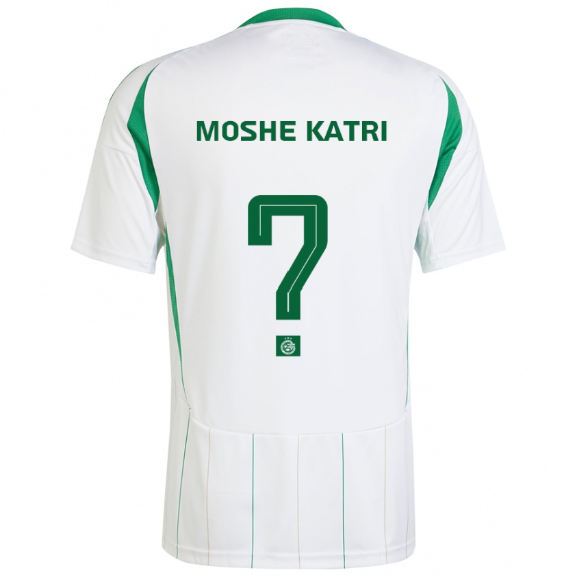 Kandiny Niño Camiseta Roy Moshe Katri #0 Blanco Verde 2ª Equipación 2024/25 La Camisa Chile