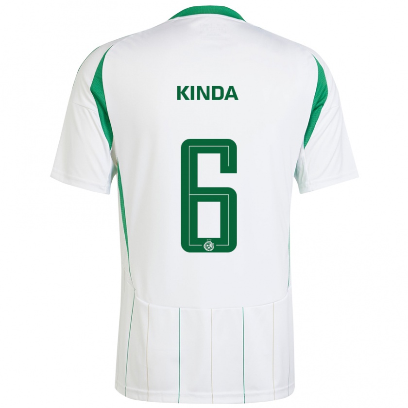 Kandiny Niño Camiseta Gadi Kinda #6 Blanco Verde 2ª Equipación 2024/25 La Camisa Chile