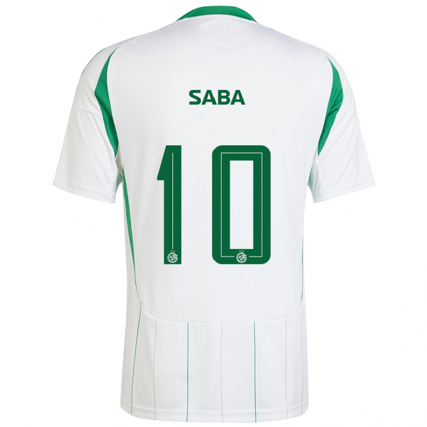 Kandiny Niño Camiseta Dia Saba #10 Blanco Verde 2ª Equipación 2024/25 La Camisa Chile