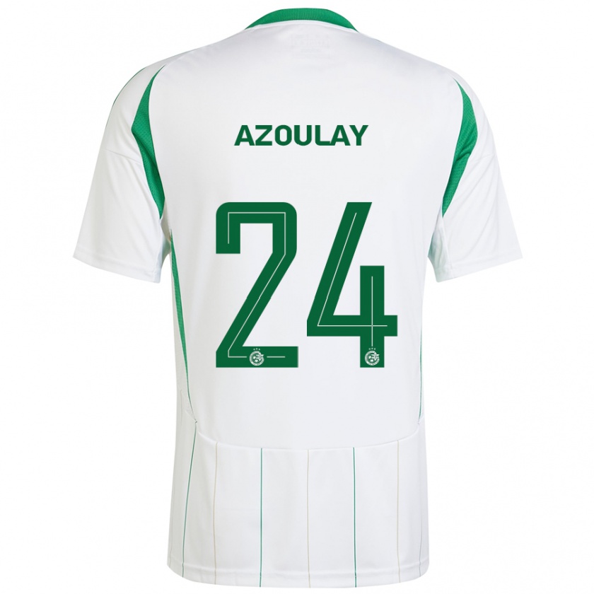 Kandiny Niño Camiseta Ethane Azoulay #24 Blanco Verde 2ª Equipación 2024/25 La Camisa Chile