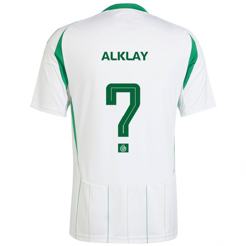 Kandiny Niño Camiseta Orel Alklay #0 Blanco Verde 2ª Equipación 2024/25 La Camisa Chile