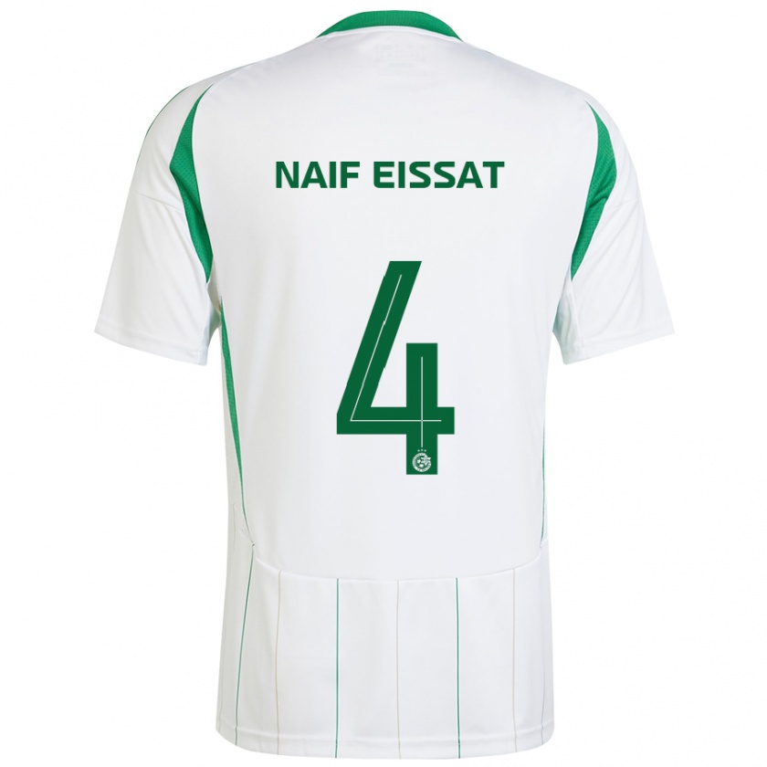 Kandiny Niño Camiseta Lisav Naif Eissat #4 Blanco Verde 2ª Equipación 2024/25 La Camisa Chile