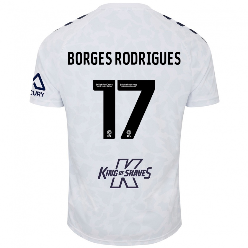 Kandiny Niño Camiseta Raphael Borges Rodrigues #17 Blanco 2ª Equipación 2024/25 La Camisa Chile