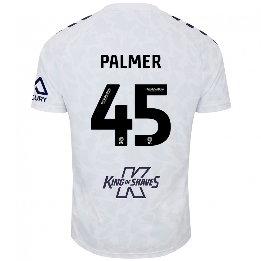 Kandiny Niño Camiseta Kasey Palmer #45 Blanco 2ª Equipación 2024/25 La Camisa Chile