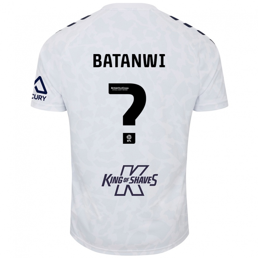 Kandiny Niño Camiseta Tristen Batanwi #0 Blanco 2ª Equipación 2024/25 La Camisa Chile