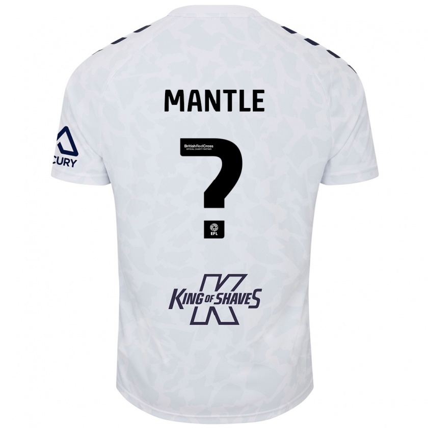 Kandiny Niño Camiseta David Mantle #0 Blanco 2ª Equipación 2024/25 La Camisa Chile