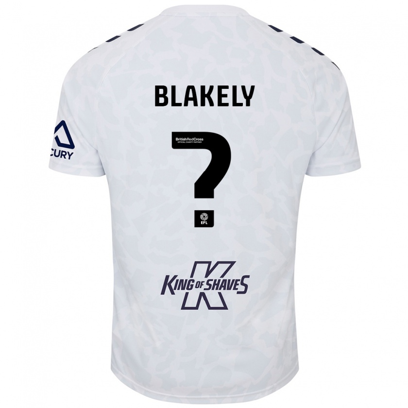 Kandiny Niño Camiseta Ben Blakely #0 Blanco 2ª Equipación 2024/25 La Camisa Chile