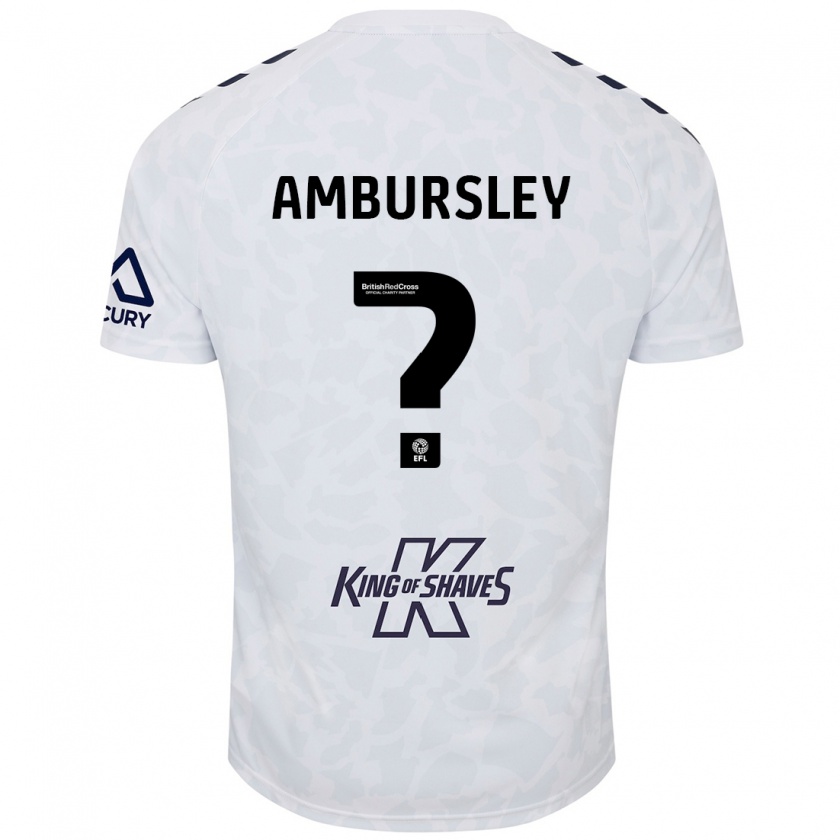 Kandiny Niño Camiseta Conrad Ambursley #0 Blanco 2ª Equipación 2024/25 La Camisa Chile