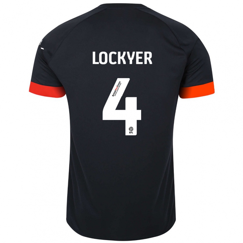 Kandiny Niño Camiseta Tom Lockyer #4 Negro Naranja 2ª Equipación 2024/25 La Camisa Chile