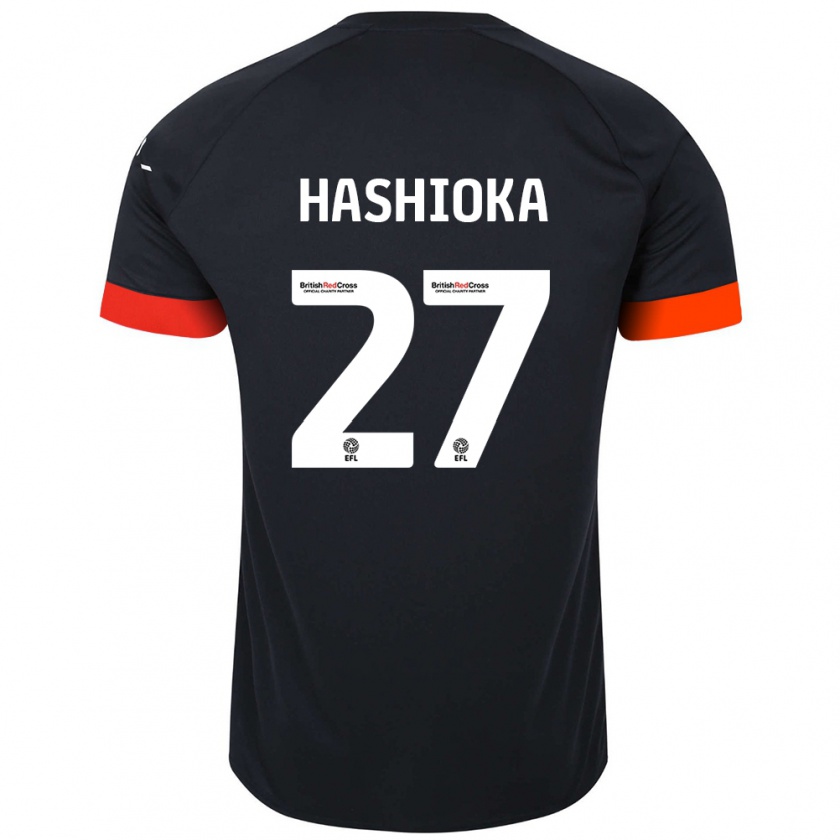 Kandiny Niño Camiseta Daiki Hashioka #27 Negro Naranja 2ª Equipación 2024/25 La Camisa Chile