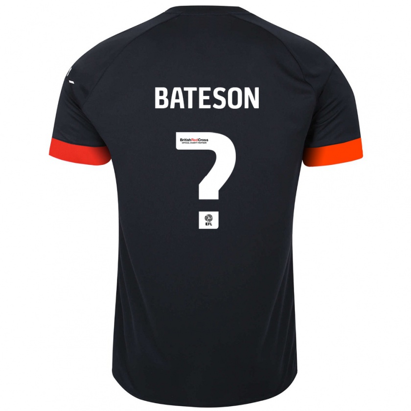 Kandiny Niño Camiseta Jack Bateson #0 Negro Naranja 2ª Equipación 2024/25 La Camisa Chile