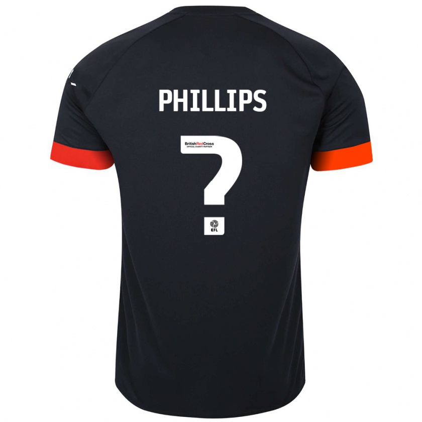 Kandiny Niño Camiseta Josh Phillips #0 Negro Naranja 2ª Equipación 2024/25 La Camisa Chile