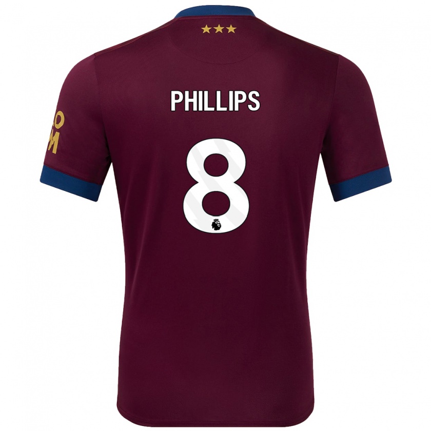 Kandiny Niño Camiseta Kalvin Phillips #8 Marrón 2ª Equipación 2024/25 La Camisa Chile