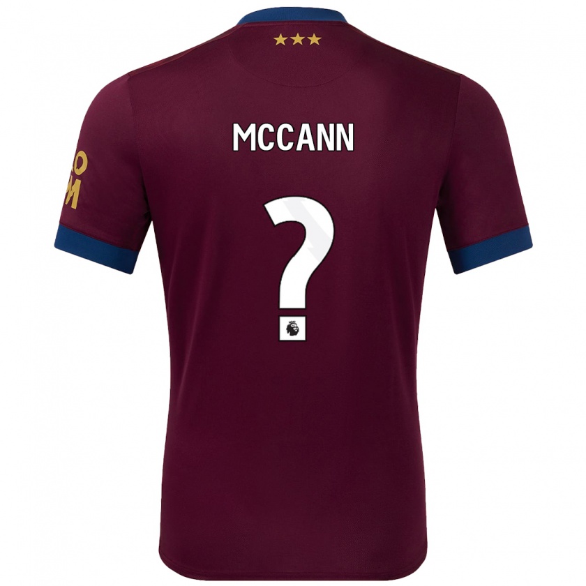 Kandiny Niño Camiseta Darragh Mccann #0 Marrón 2ª Equipación 2024/25 La Camisa Chile