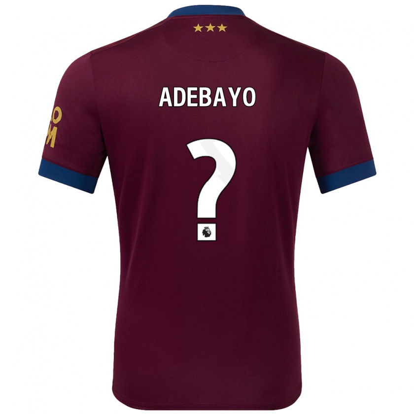 Kandiny Niño Camiseta Afi Adebayo #0 Marrón 2ª Equipación 2024/25 La Camisa Chile