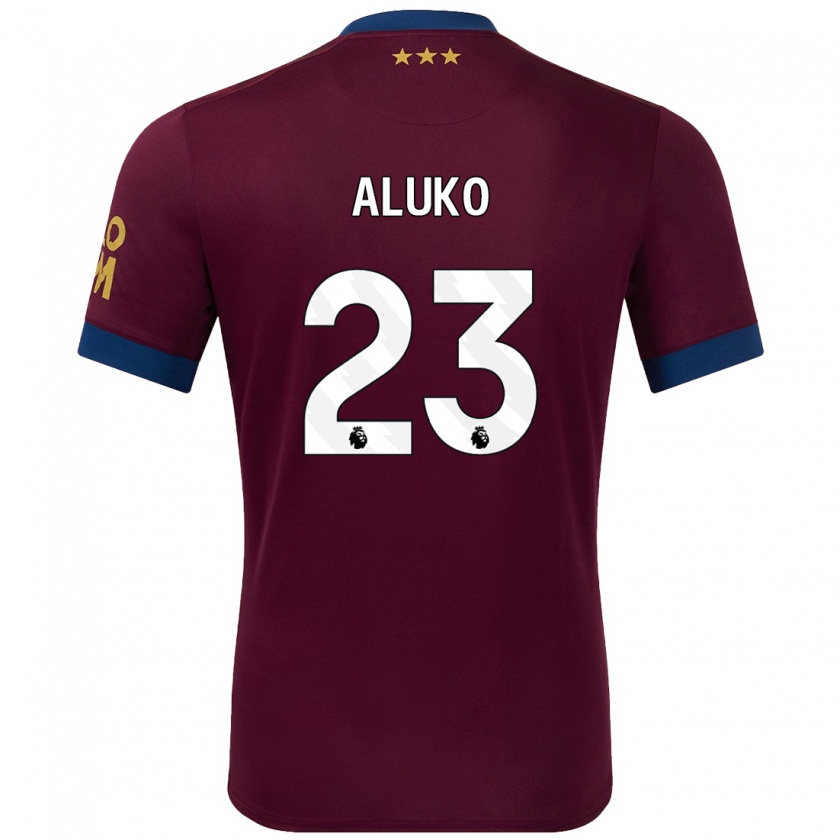 Kandiny Niño Camiseta Sone Aluko #23 Marrón 2ª Equipación 2024/25 La Camisa Chile