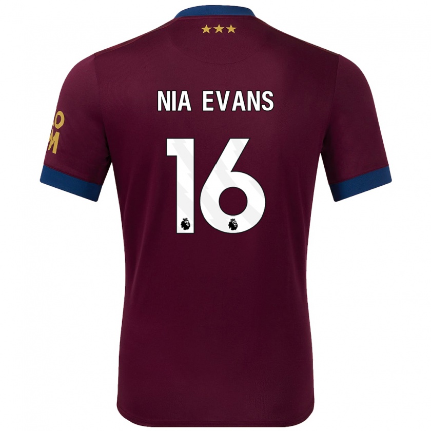 Kandiny Niño Camiseta Nia Evans #16 Marrón 2ª Equipación 2024/25 La Camisa Chile