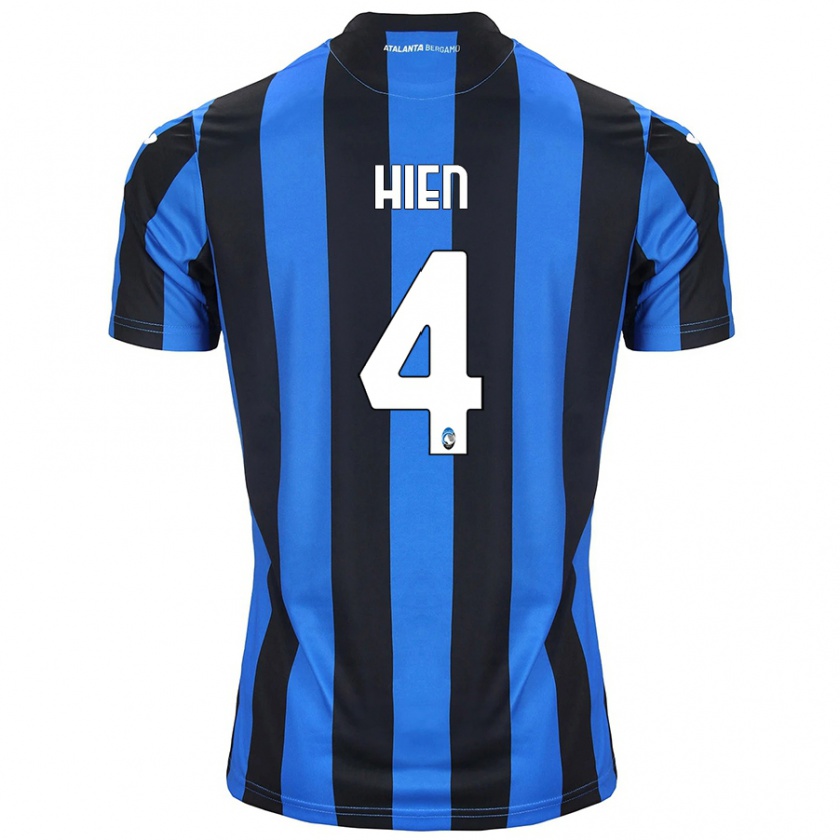 Kandiny Hombre Camiseta Isak Hien #4 Azul Negro 1ª Equipación 2024/25 La Camisa Chile