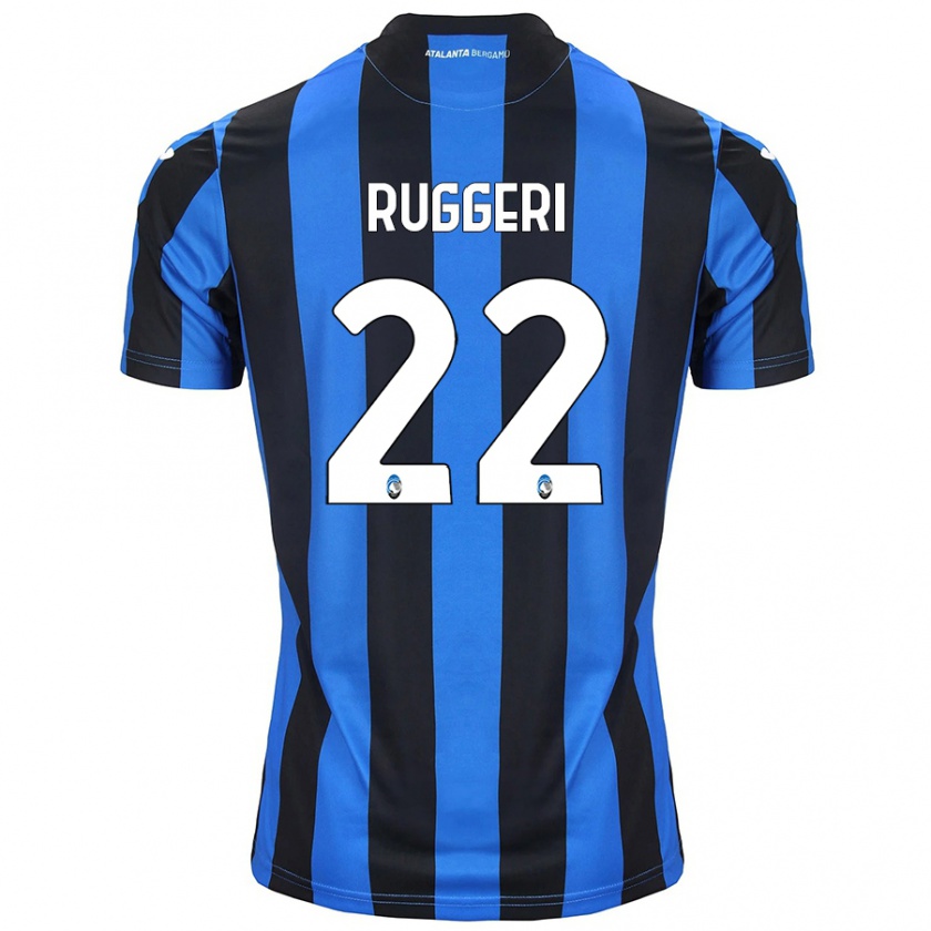 Kandiny Hombre Camiseta Matteo Ruggeri #22 Azul Negro 1ª Equipación 2024/25 La Camisa Chile