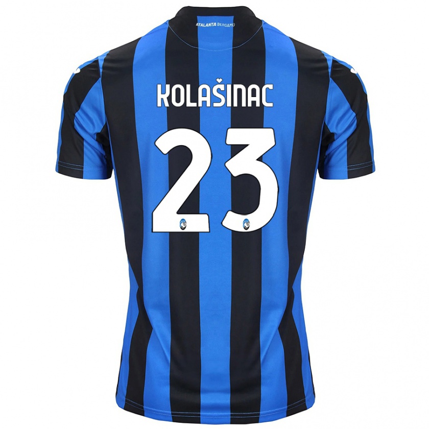 Kandiny Hombre Camiseta Sead Kolasinac #23 Azul Negro 1ª Equipación 2024/25 La Camisa Chile