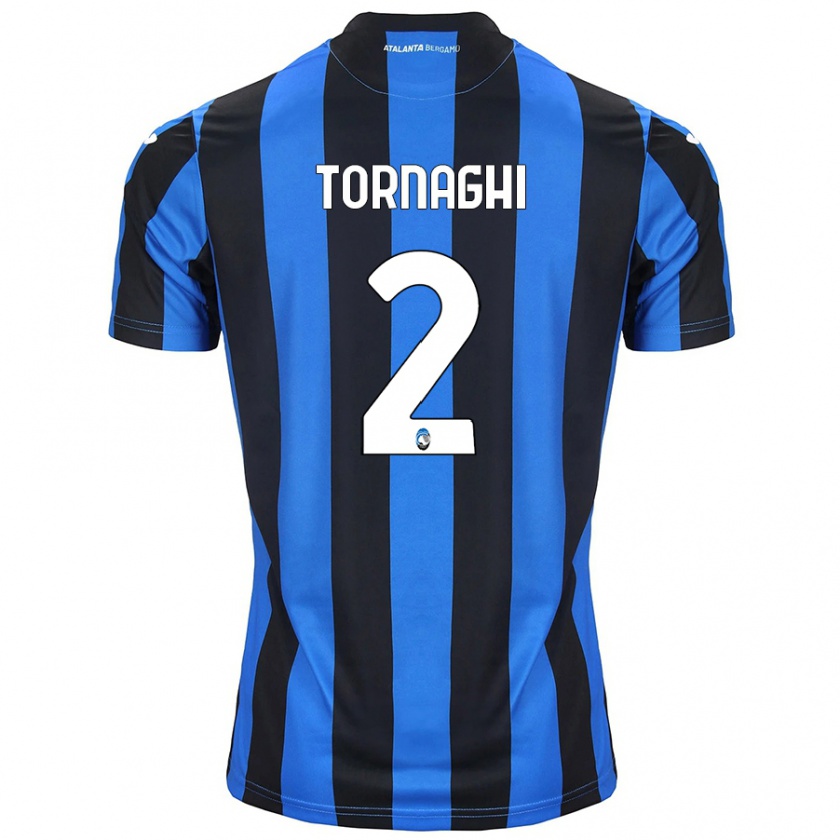 Kandiny Hombre Camiseta Pietro Tornaghi #2 Azul Negro 1ª Equipación 2024/25 La Camisa Chile