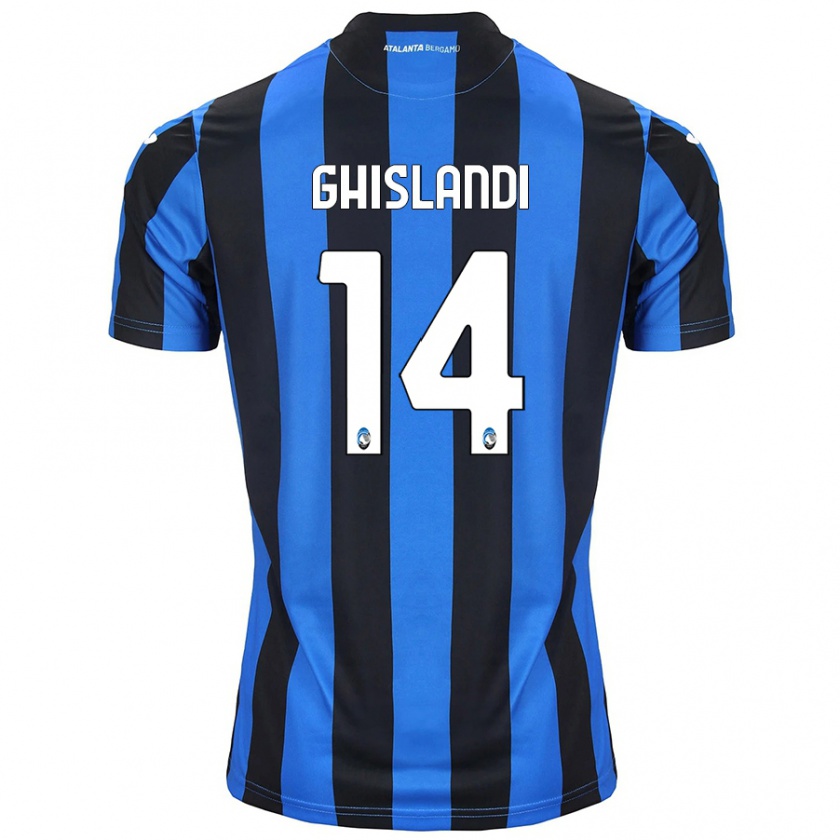 Kandiny Hombre Camiseta Davide Ghislandi #14 Azul Negro 1ª Equipación 2024/25 La Camisa Chile