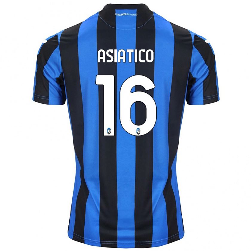 Kandiny Hombre Camiseta Pietro Asiatico #16 Azul Negro 1ª Equipación 2024/25 La Camisa Chile