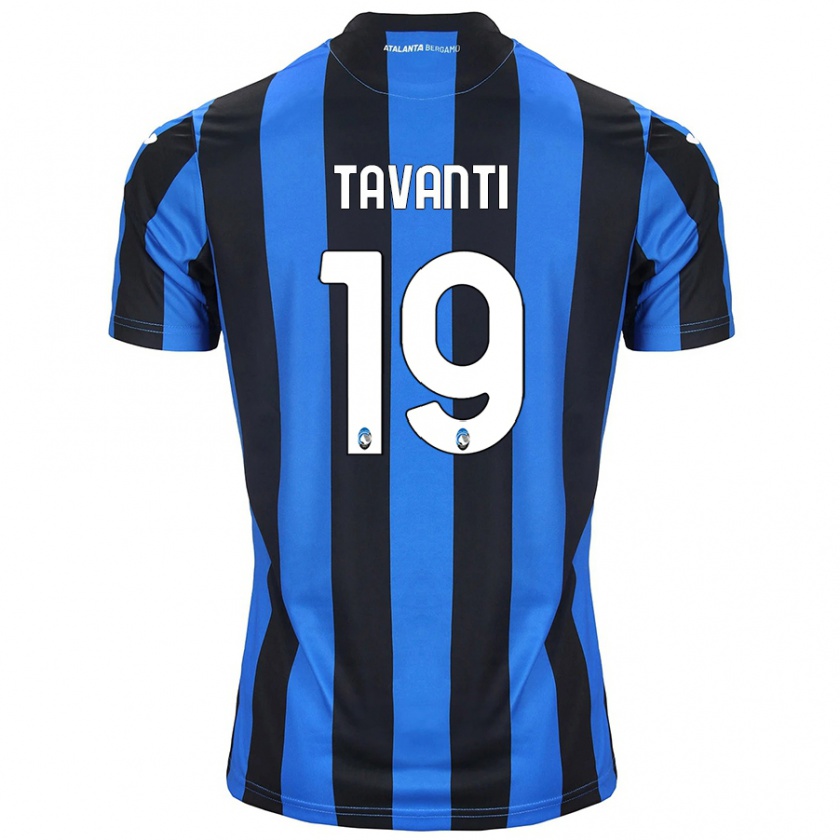 Kandiny Hombre Camiseta Mattia Tavanti #19 Azul Negro 1ª Equipación 2024/25 La Camisa Chile