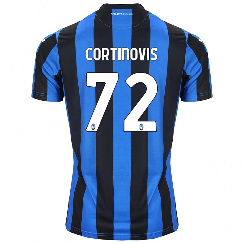 Kandiny Hombre Camiseta Alessandro Cortinovis #72 Azul Negro 1ª Equipación 2024/25 La Camisa Chile