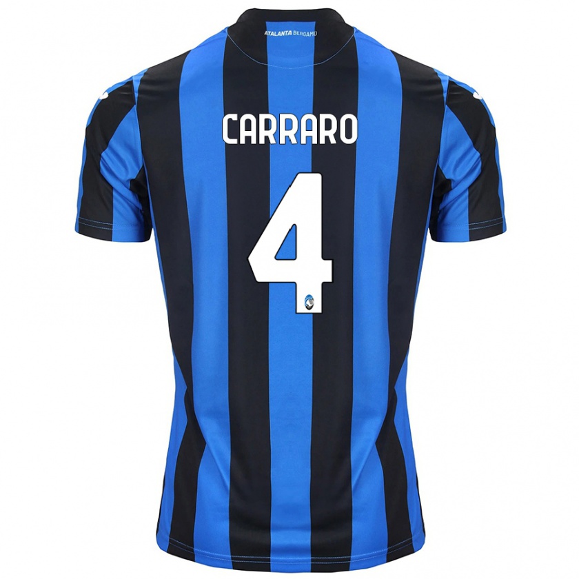 Kandiny Hombre Camiseta Marco Carraro #4 Azul Negro 1ª Equipación 2024/25 La Camisa Chile