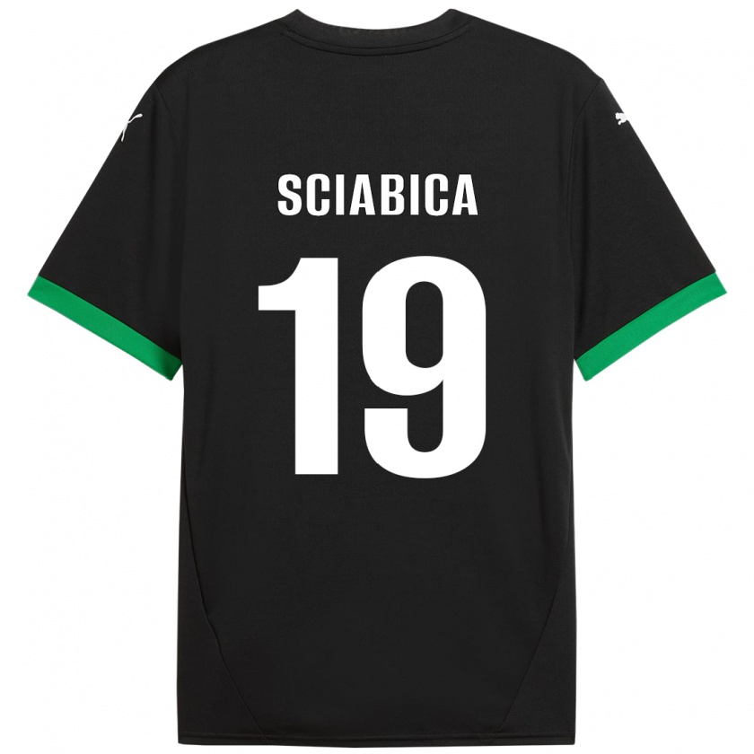 Kandiny Hombre Camiseta Manuela Sciabica #19 Negro Verde Oscuro 1ª Equipación 2024/25 La Camisa Chile