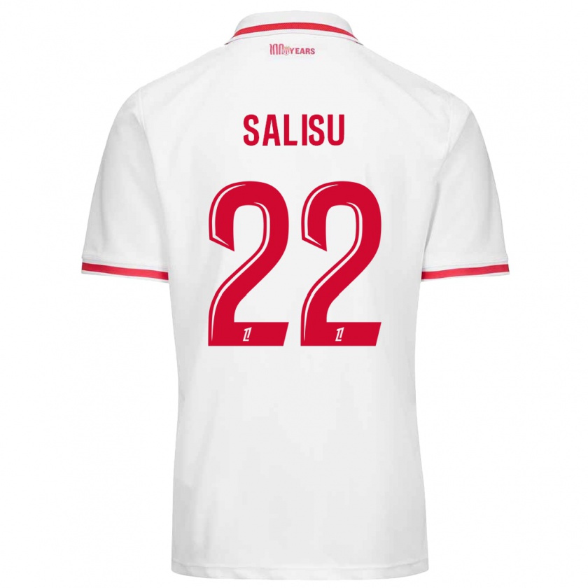 Kandiny Hombre Camiseta Mohammed Salisu #22 Blanco Rojo 1ª Equipación 2024/25 La Camisa Chile