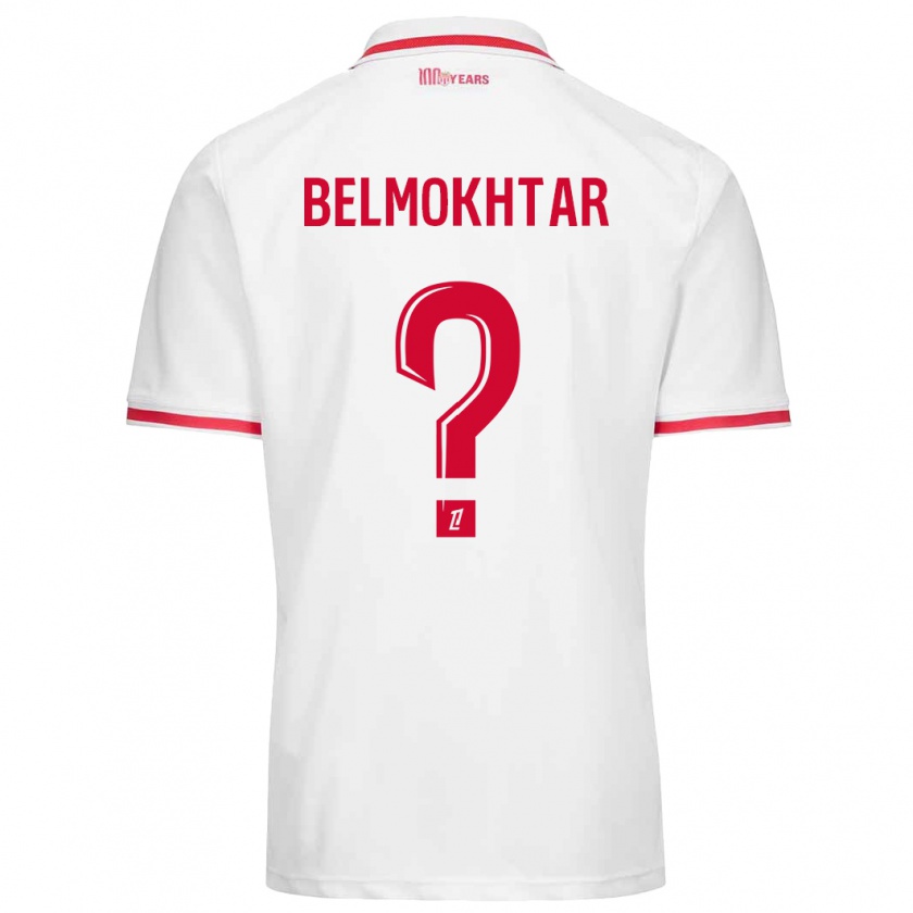 Kandiny Hombre Camiseta Ilies Belmokhtar #0 Blanco Rojo 1ª Equipación 2024/25 La Camisa Chile