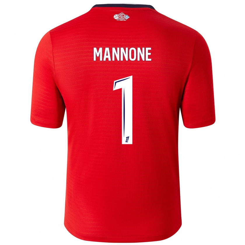 Kandiny Hombre Camiseta Vito Mannone #1 Rojo Blanco 1ª Equipación 2024/25 La Camisa Chile