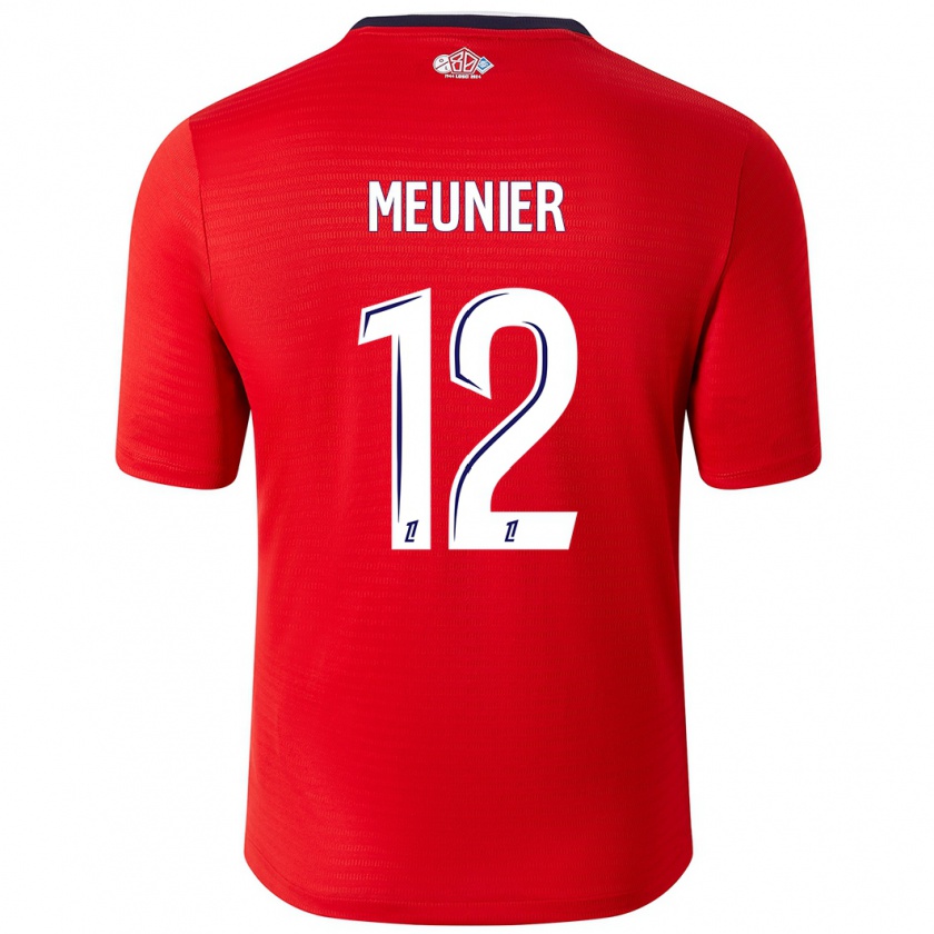 Kandiny Hombre Camiseta Thomas Meunier #12 Rojo Blanco 1ª Equipación 2024/25 La Camisa Chile