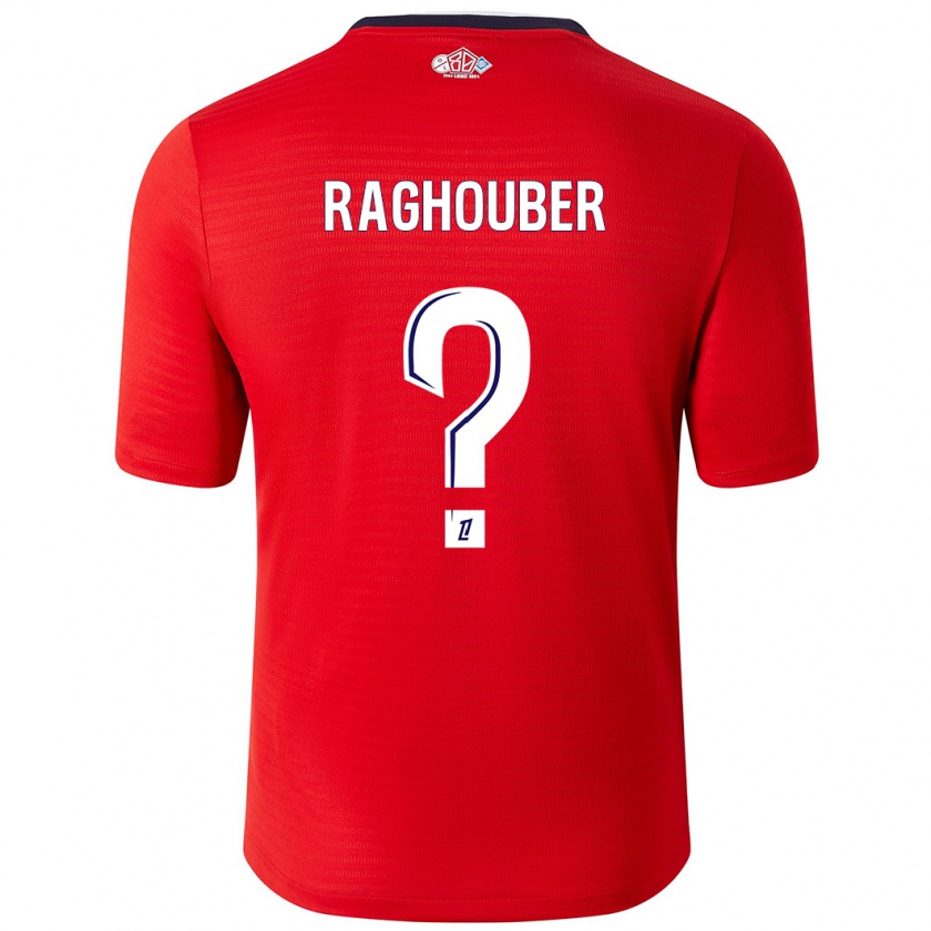 Kandiny Hombre Camiseta Ugo Raghouber #0 Rojo Blanco 1ª Equipación 2024/25 La Camisa Chile