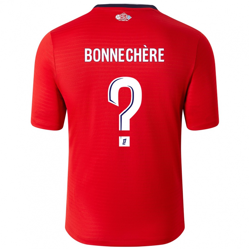 Kandiny Hombre Camiseta Victor Bonnechère #0 Rojo Blanco 1ª Equipación 2024/25 La Camisa Chile