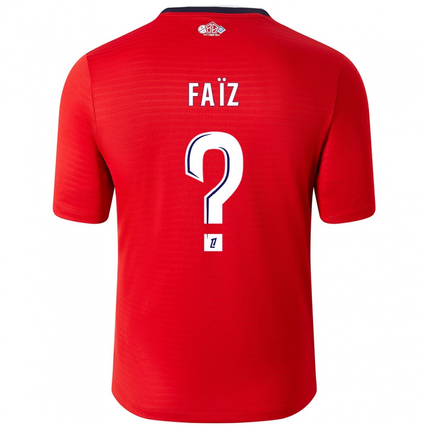 Kandiny Hombre Camiseta Adame Faïz #0 Rojo Blanco 1ª Equipación 2024/25 La Camisa Chile