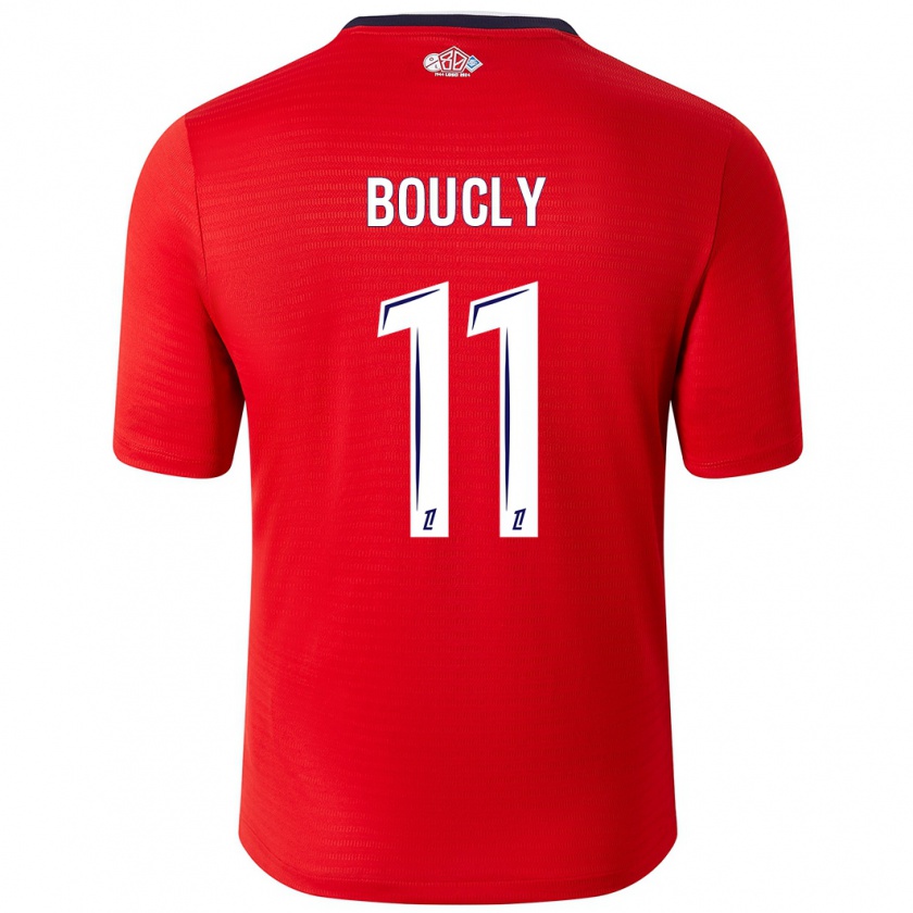 Kandiny Hombre Camiseta Maïté Boucly #11 Rojo Blanco 1ª Equipación 2024/25 La Camisa Chile