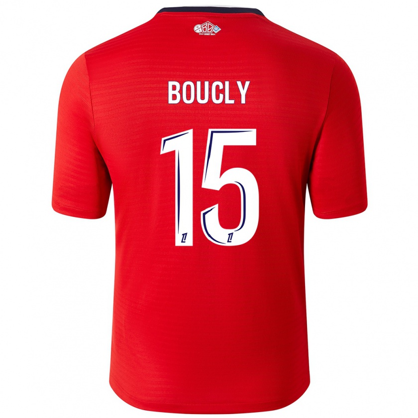 Kandiny Hombre Camiseta Maite Boucly #15 Rojo Blanco 1ª Equipación 2024/25 La Camisa Chile