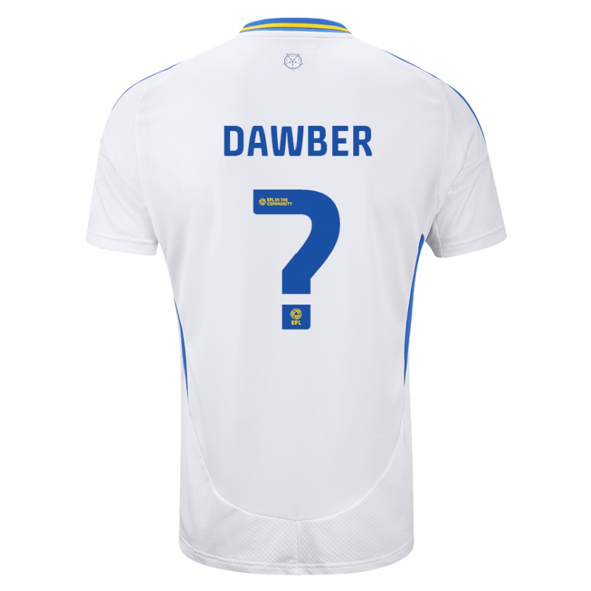 Kandiny Hombre Camiseta Oscar Dawber #0 Blanco Azul 1ª Equipación 2024/25 La Camisa Chile